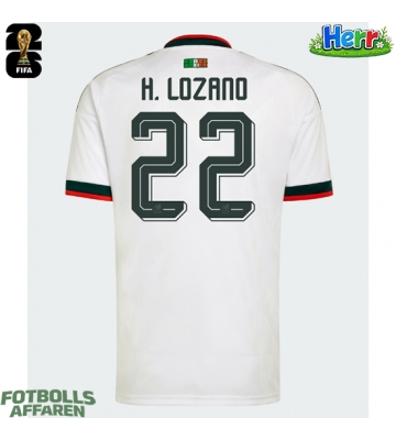 Mexiko Hirving Lozano #22 Bortatröja VM 2026 Kortärmad